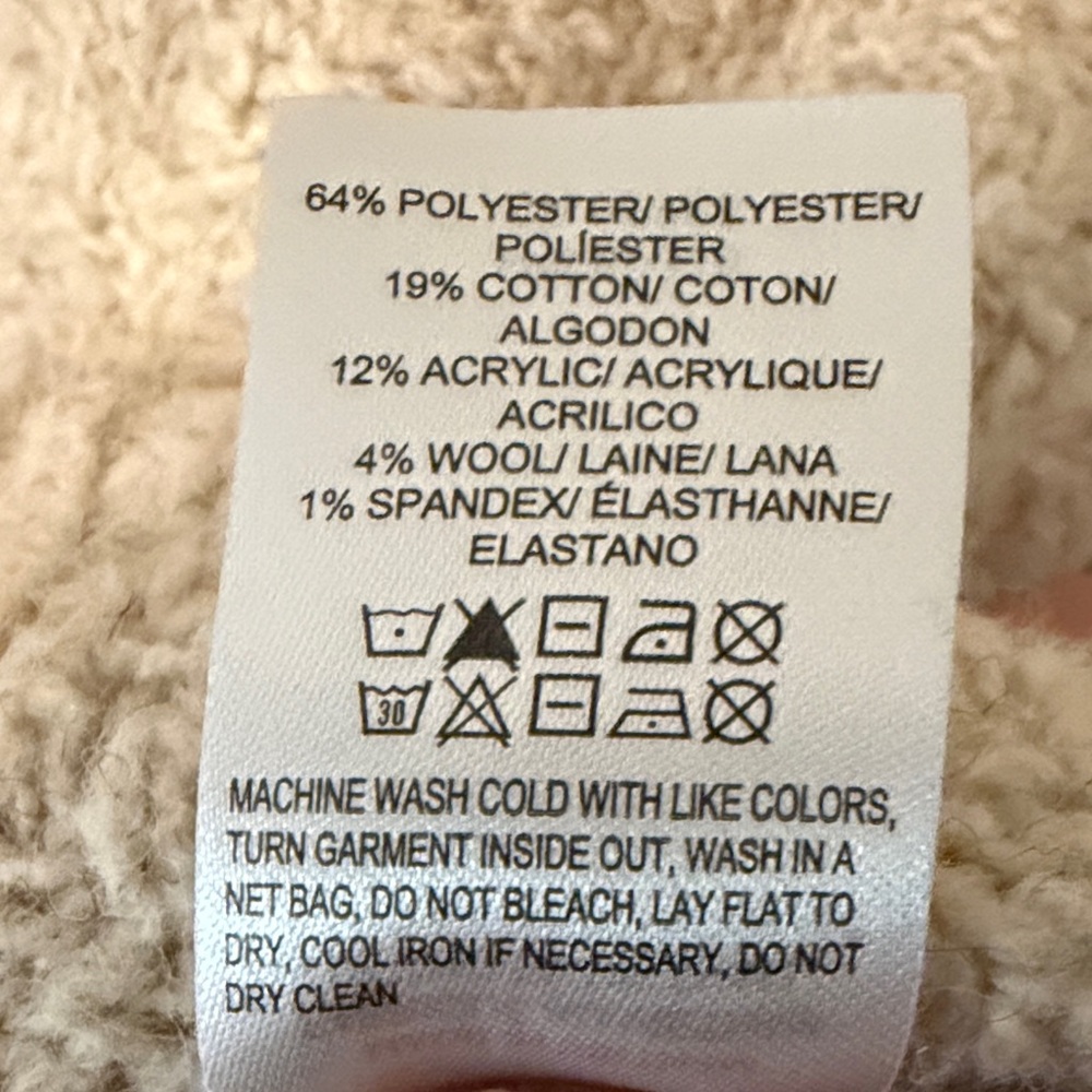 Lucky Brand Cozy Beige Cable Knit Sweater - Picture 5 of 6